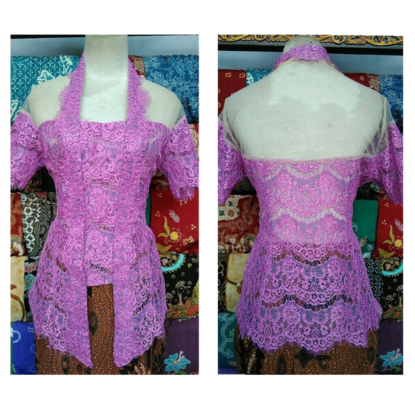 Kebaya Solo Pesta Tile Brokat 018