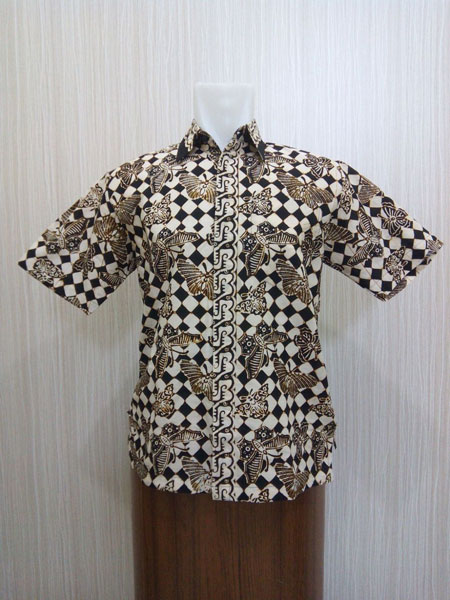 Kemeja Batik Kupu Kotak