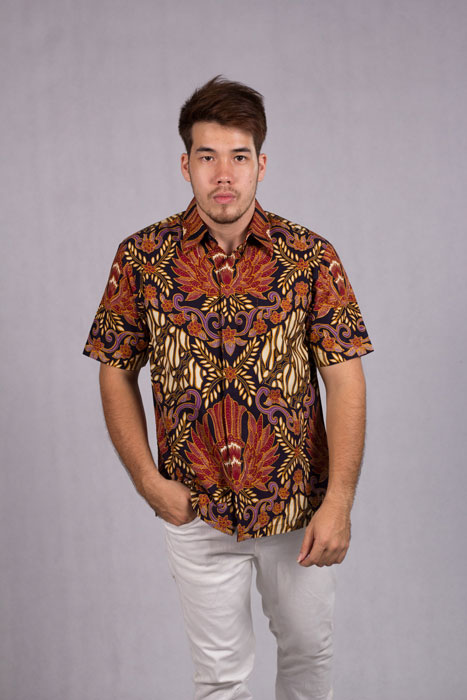 Baju Pesta Pria Lengan Pendek Kemeja Batik Solo Tirta Batik Katun