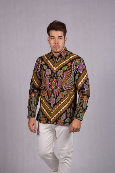 Kemeja Batik Lengan Panjang Model Batik Solo Tirta Batik Katun Modern