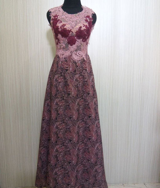 Long Dress Pesta Kebaya Batik 034