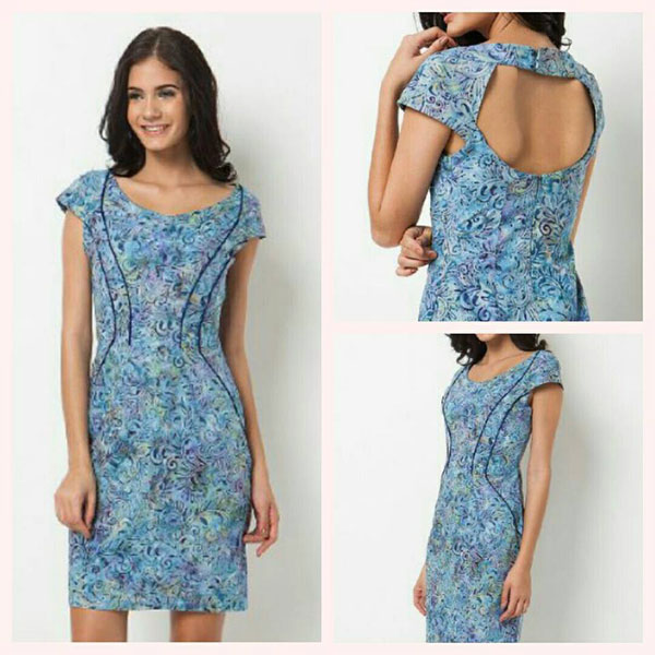 Dress Batik Wanita Bahan Katun Model Baju Gaun Pesta Pengantin