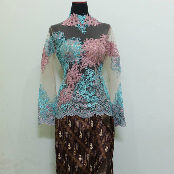 Kebaya Modern Pesta Tile Brokat 028